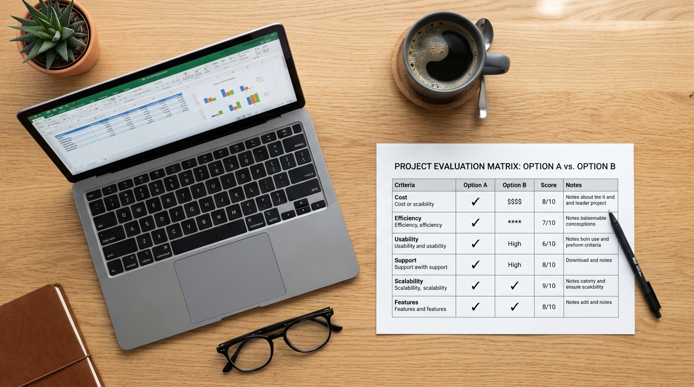 A side-by-side comparison chart illustrating different EPR service provider features and coverage in the Netherlands. · AI-generated